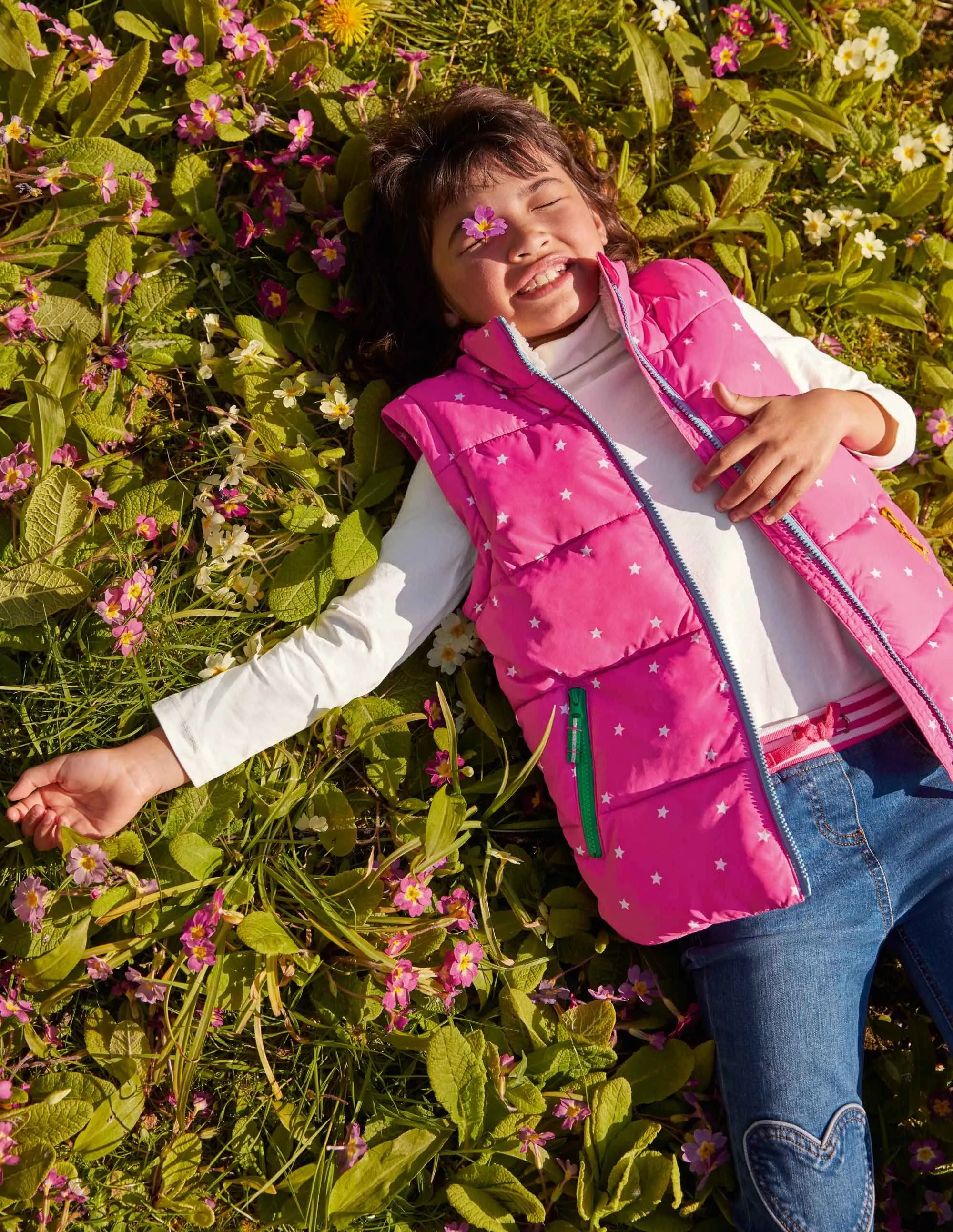 Cosy 2 in 1 Padded Jacket-Tickled Pink Confetti Star