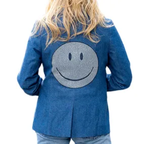 Crystal Smile Blazer - Denim