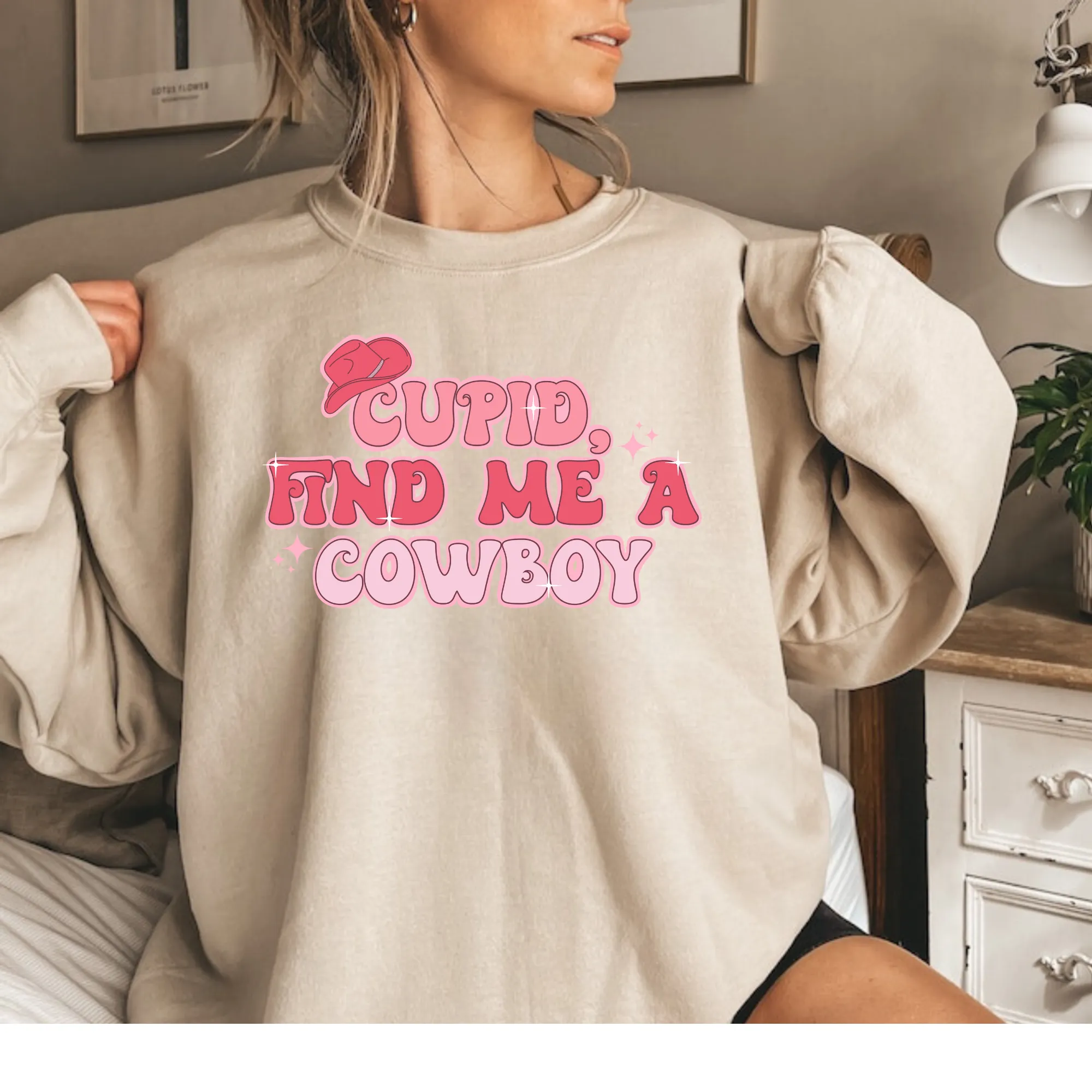 Cupid Find Me A Cowboy Sweatshirt