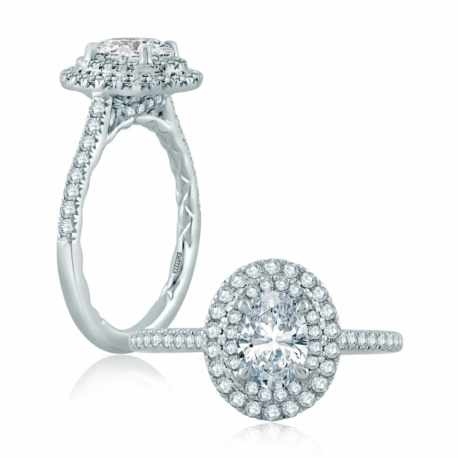 Diamond Double Halo Semi Mount Ring | 14k White (1.00ct Head)