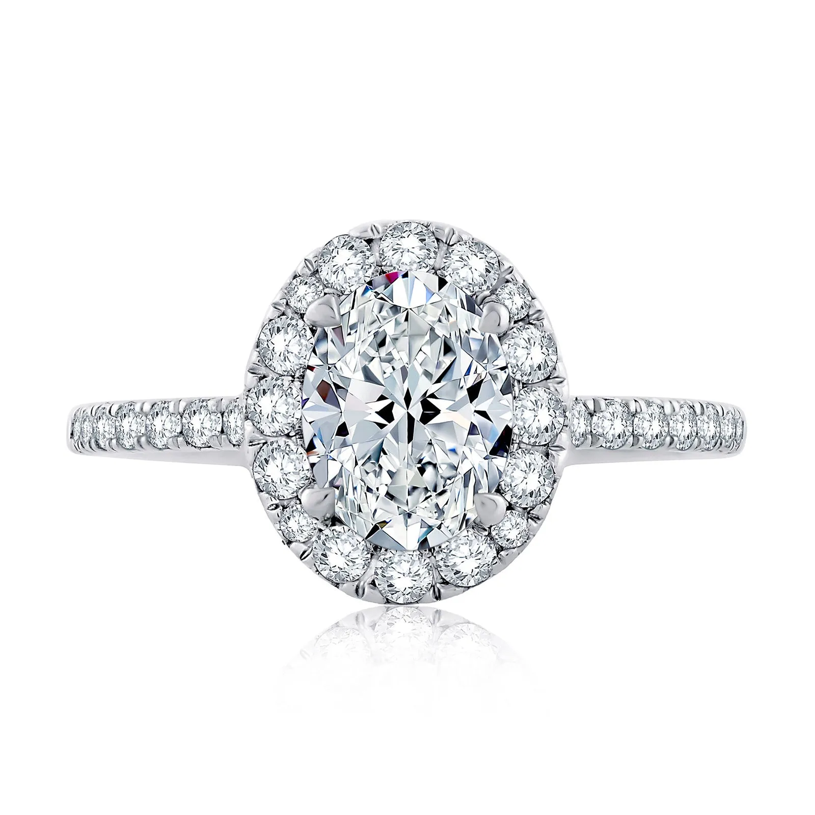 Diamond Halo Semi Mount Ring | 14k White (1.50ct Head)