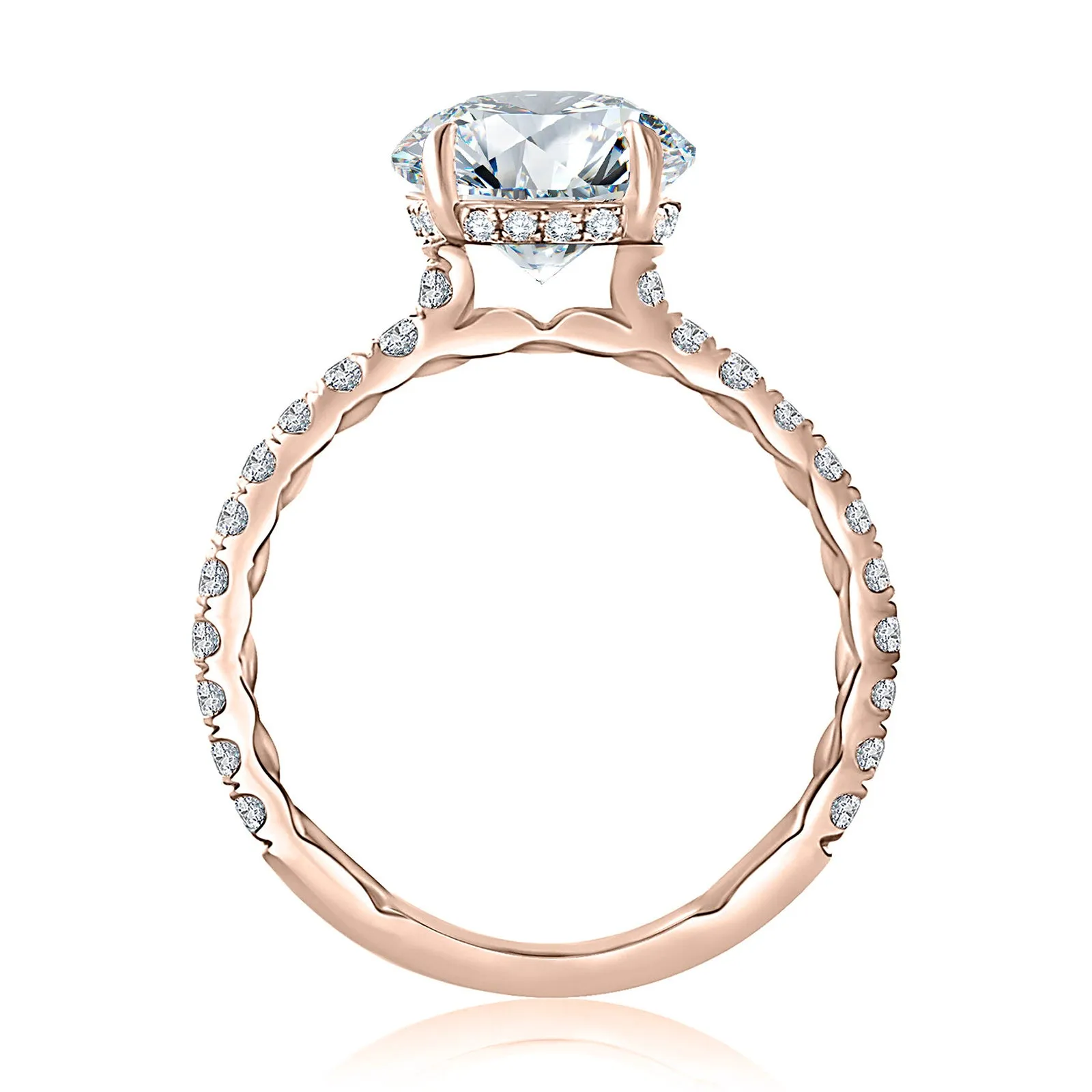 Diamond Semi Mount Ring | 14k Rose (1.00ct Head)