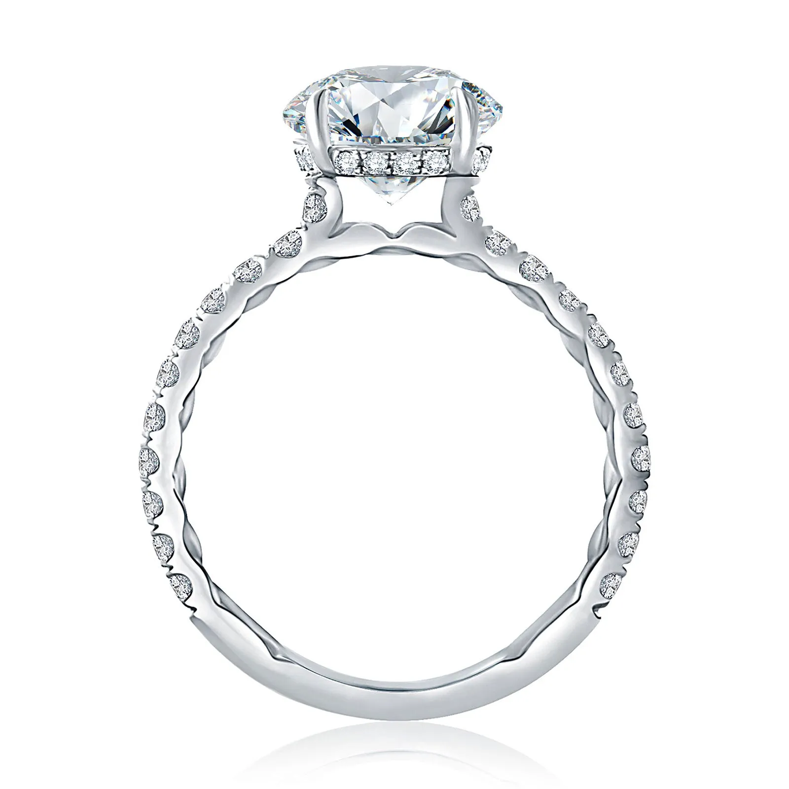 Diamond Semi Mount Ring | 14k White (1.00ct Head)