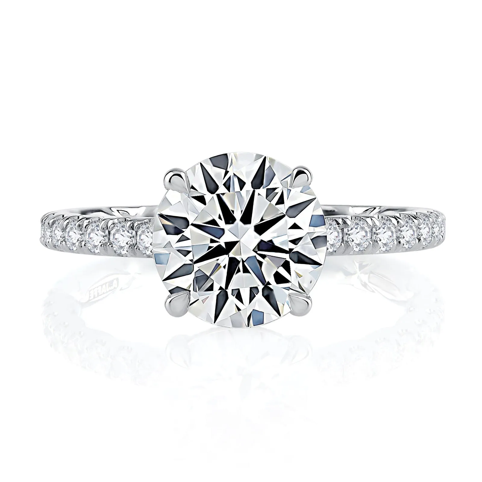 Diamond Semi Mount Ring | 14k White (2.00ct Head)