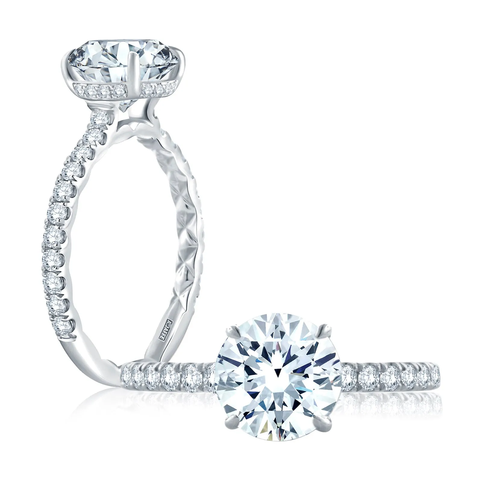 Diamond Semi Mount Ring | 14k White (2.00ct Head)