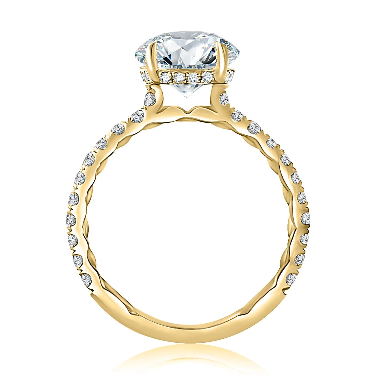 Diamond Semi Mount Ring | 14k Yellow (1.00ct Head)