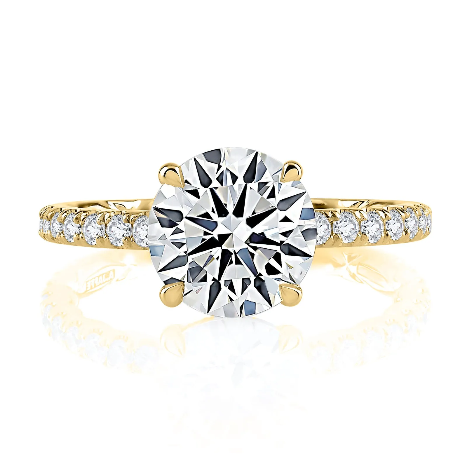 Diamond Semi Mount Ring | 14k Yellow (2.00ct Head)