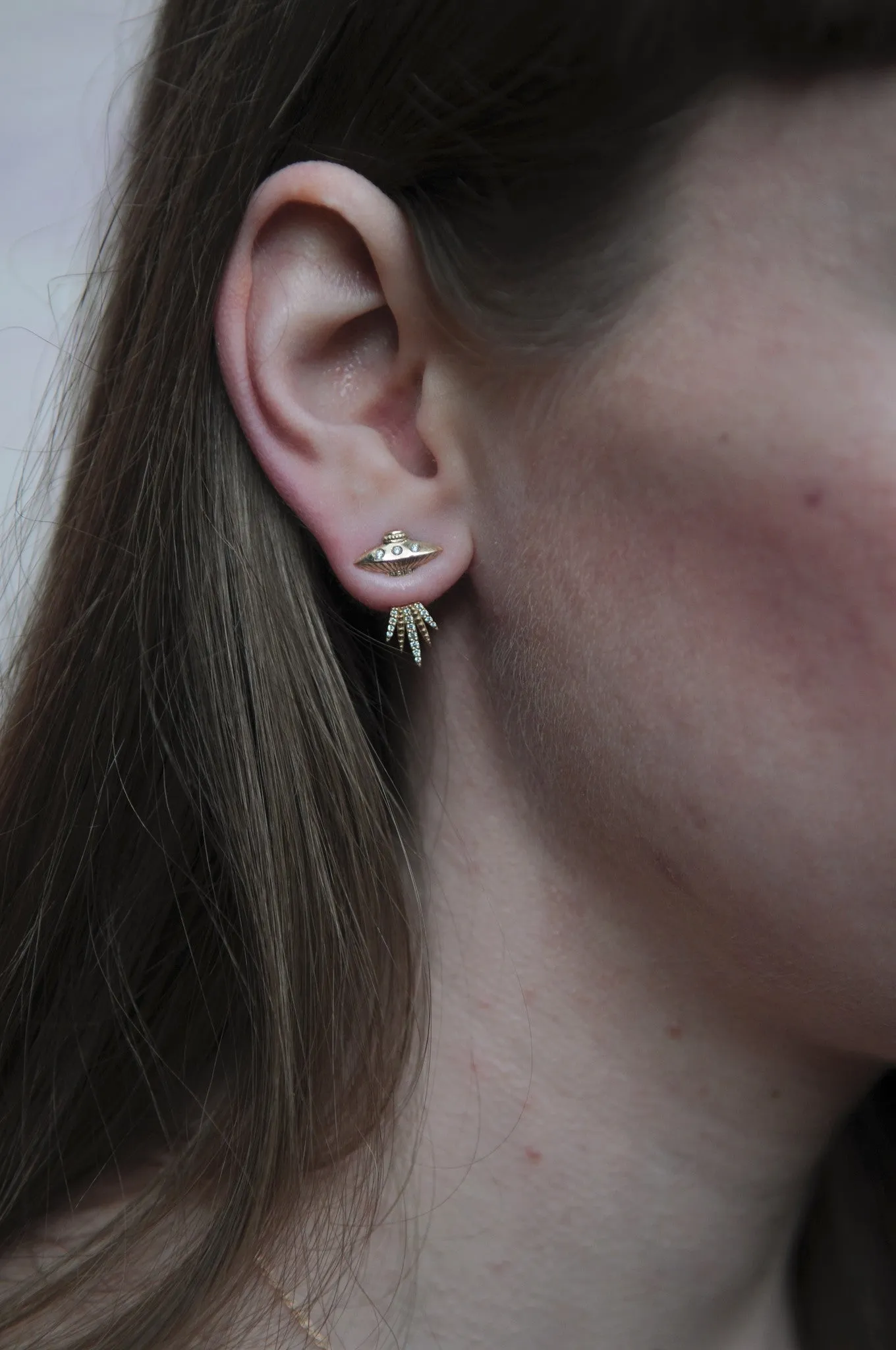 Diamond Tender Abduction UFO Earring