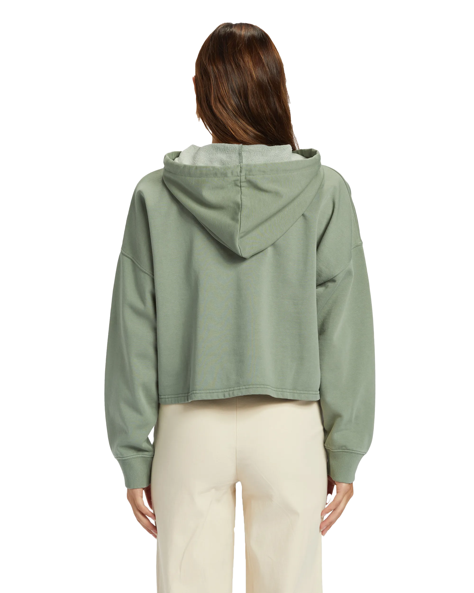 Drakes Cove Half Zip Hoodie in Agave Green