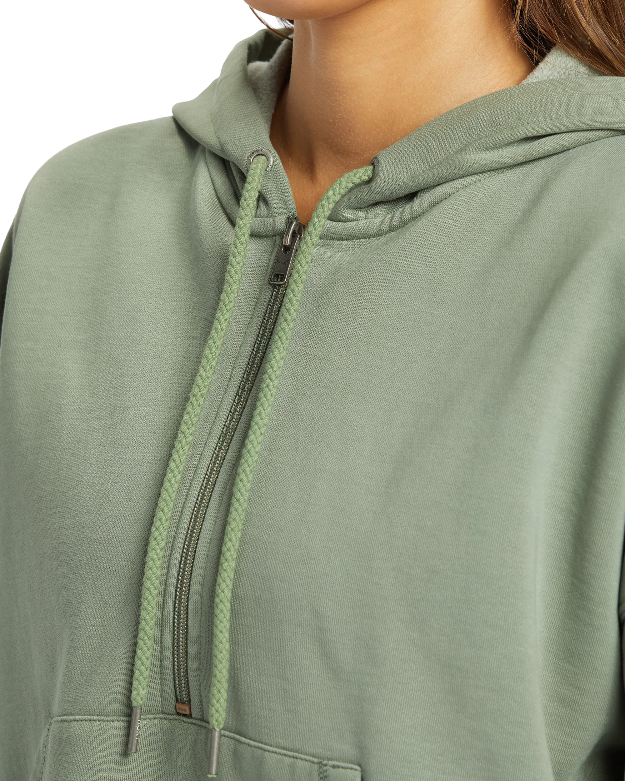 Drakes Cove Half Zip Hoodie in Agave Green