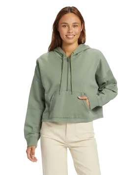 Drakes Cove Half Zip Hoodie in Agave Green