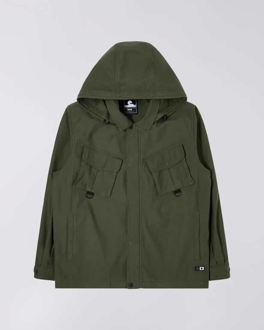 EDWIN Strategy II Hooded Jacket - Ivy Enzyme Wash