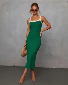 Elevated Ribbed Knit Midi Dress