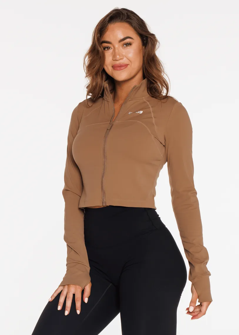 Flow Crop Jacket - Cocoa