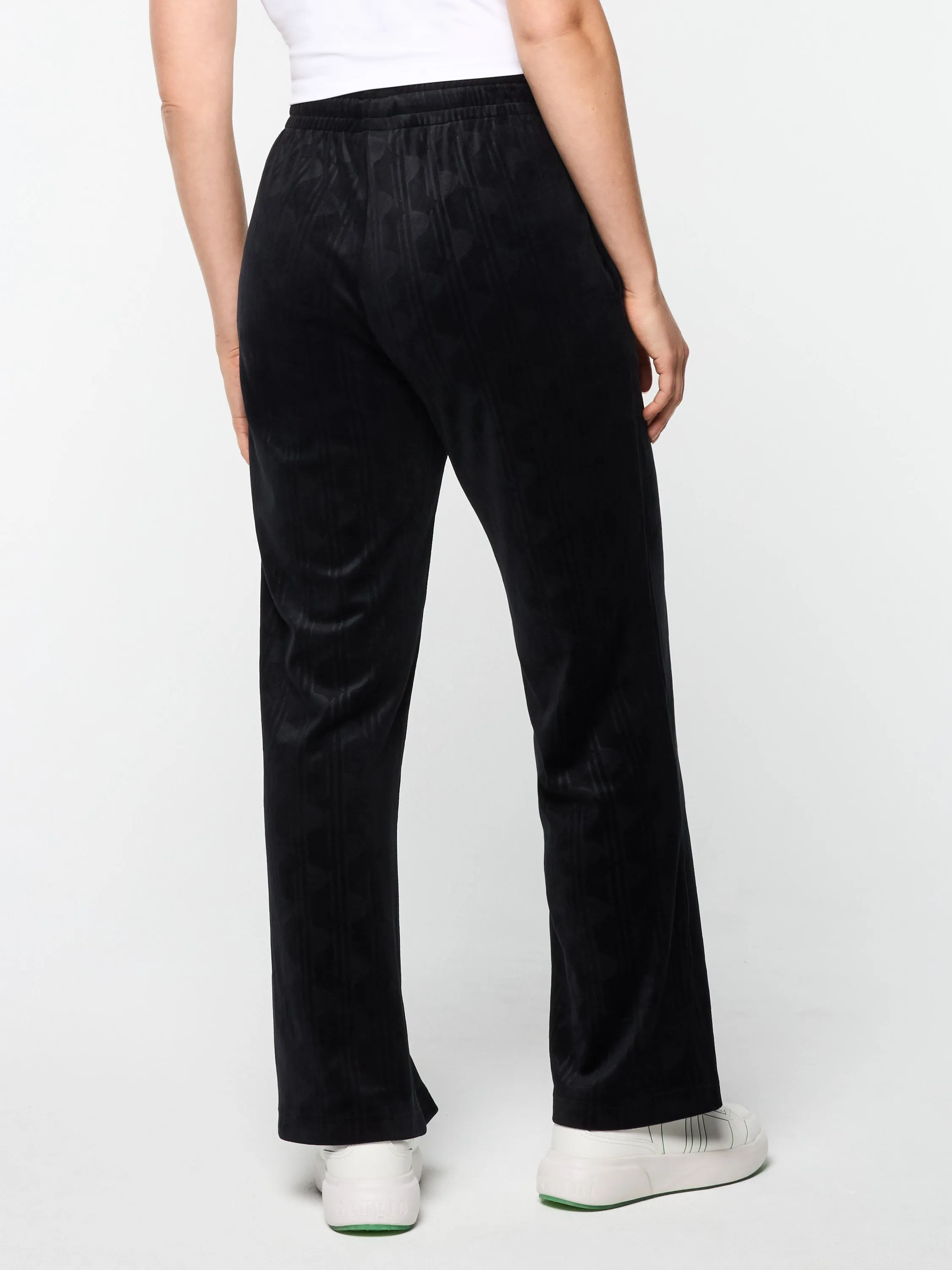 Gabrisa Velour Track Pant- Black Beauty