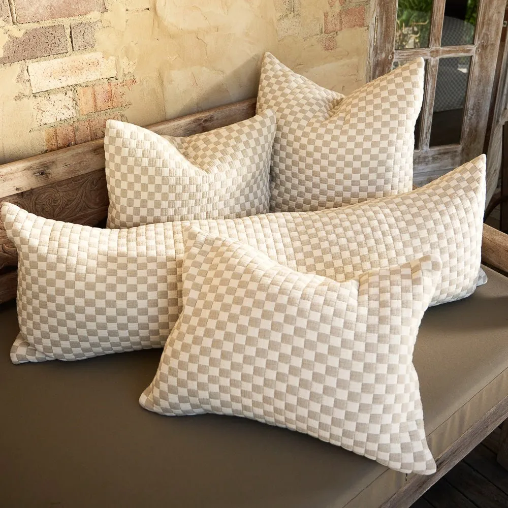 Gambit Cushion - Off White/Natural