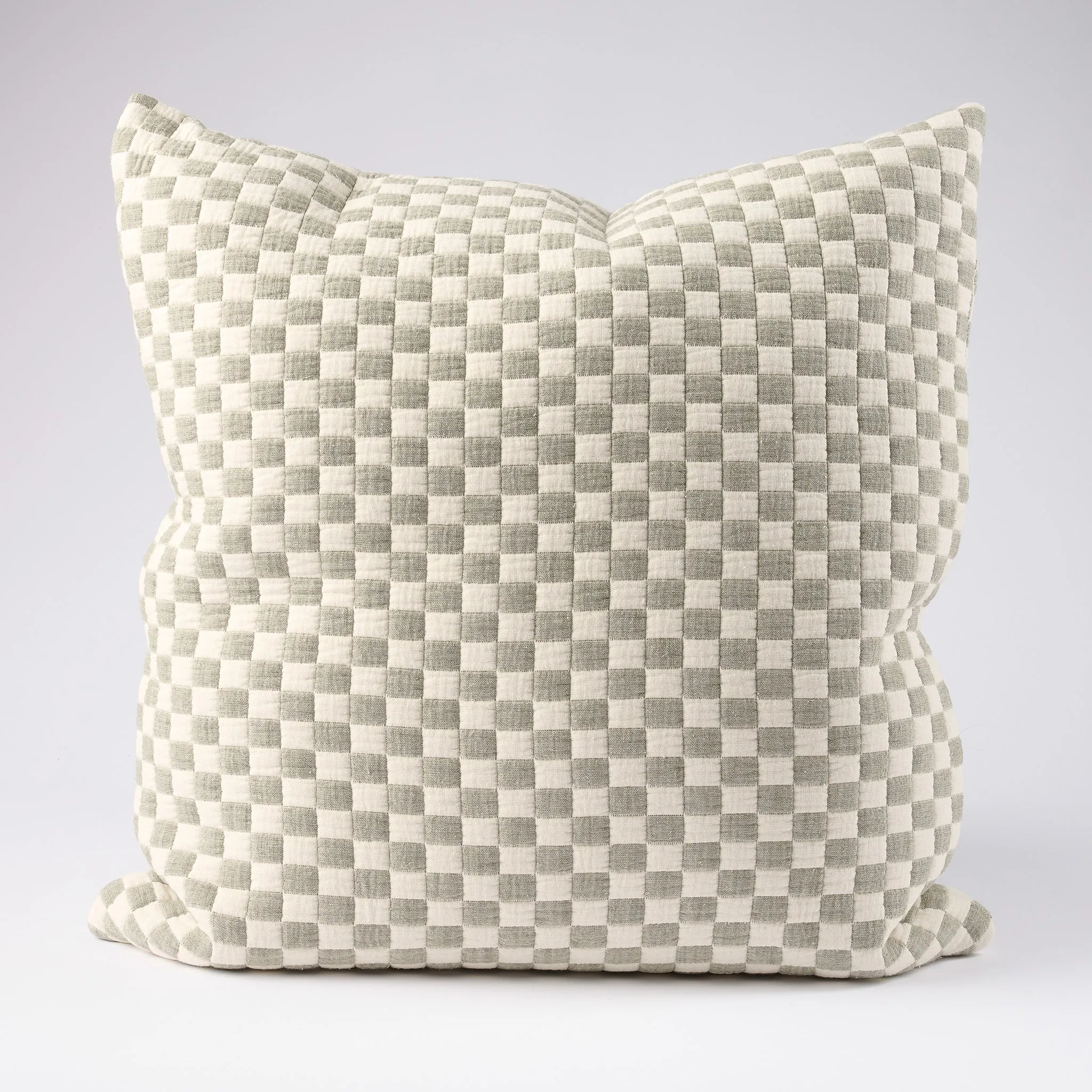 Gambit Cushion - Off White/Pistachio