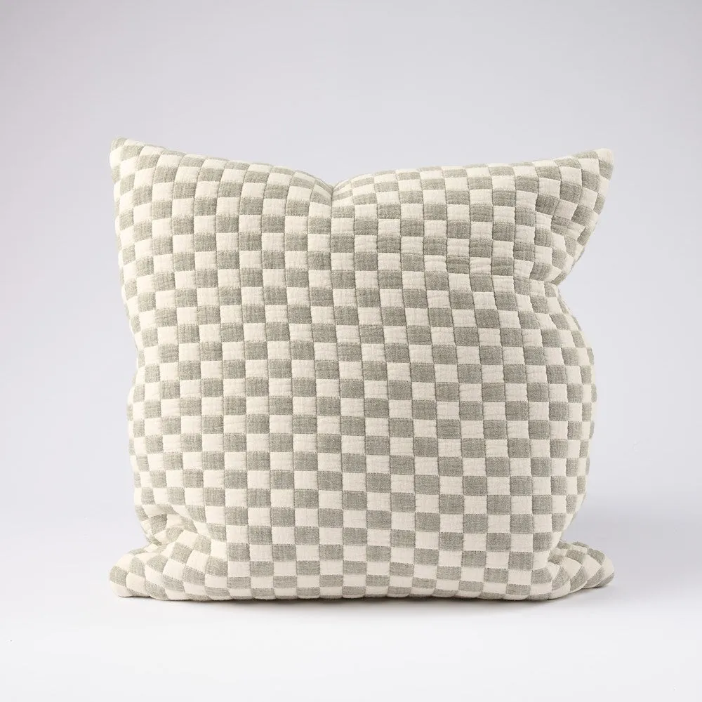 Gambit Cushion - Off White/Pistachio