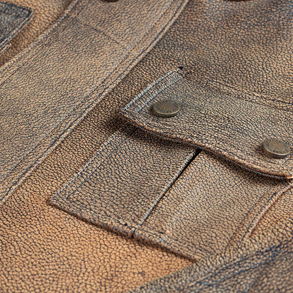 GANNETT PEAK MOTO LEATHER JACKET - CAMEL