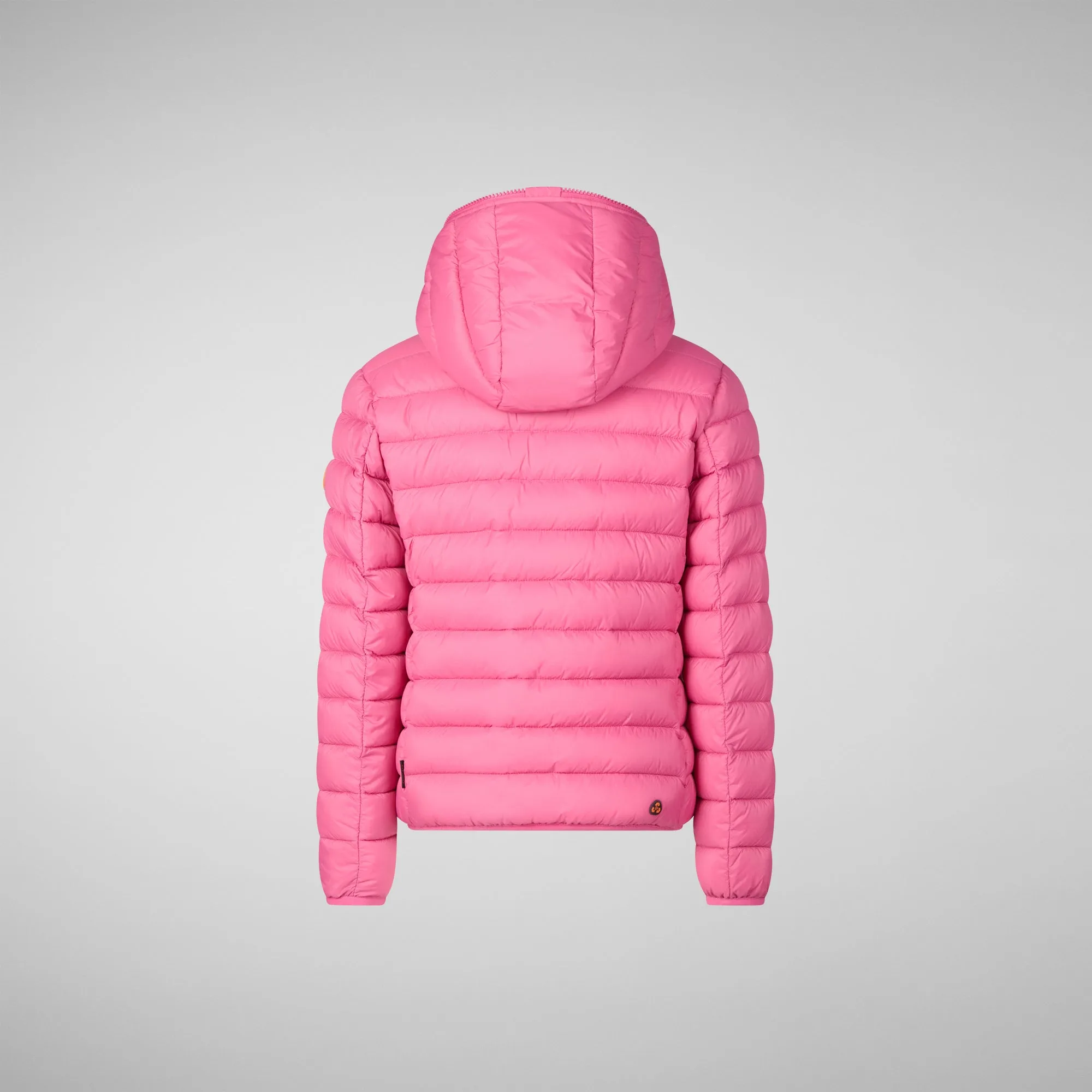 Girls' animal free puffer jacket Leci in gem pink