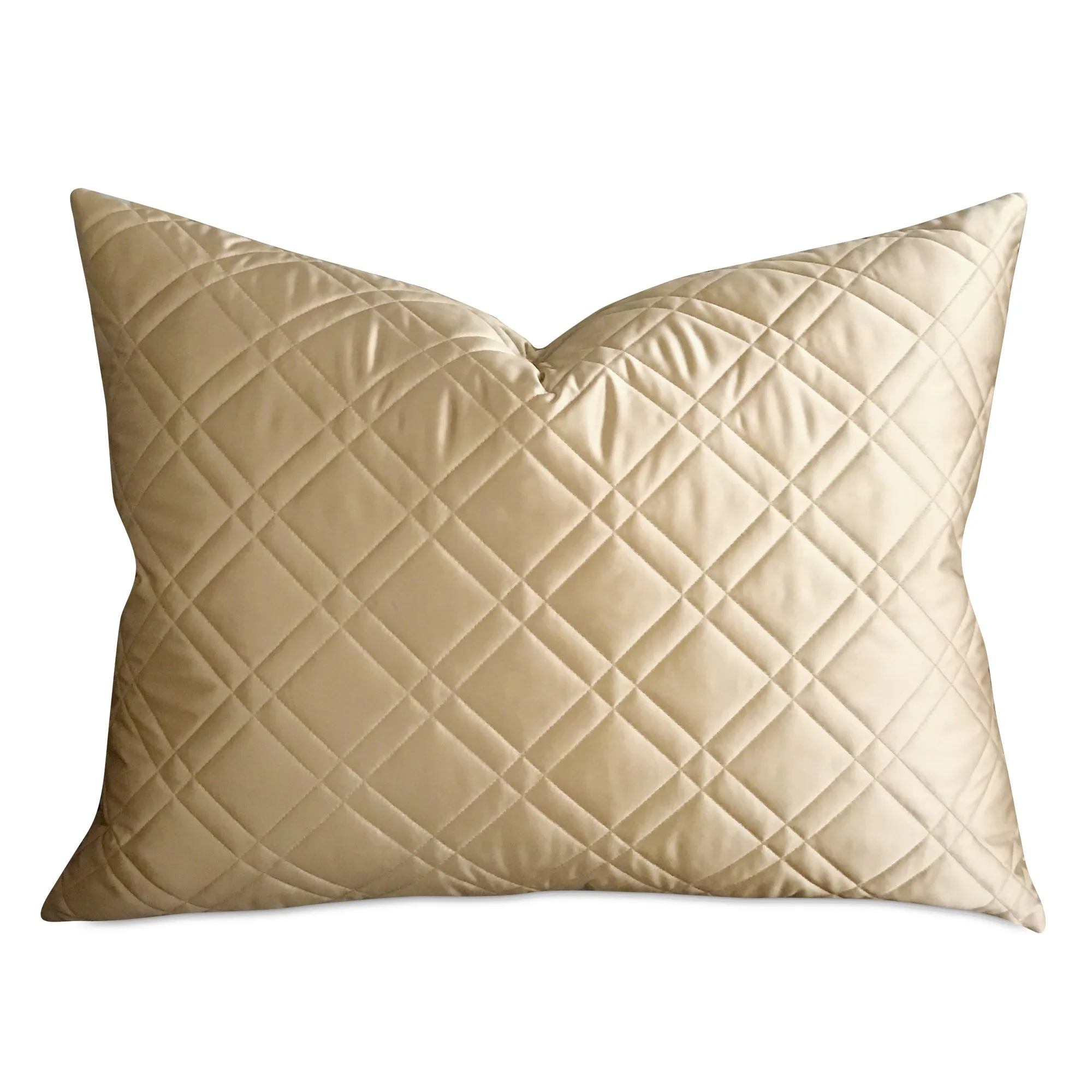 Gold Silk Quilted Luxury Standard Sham 20x26