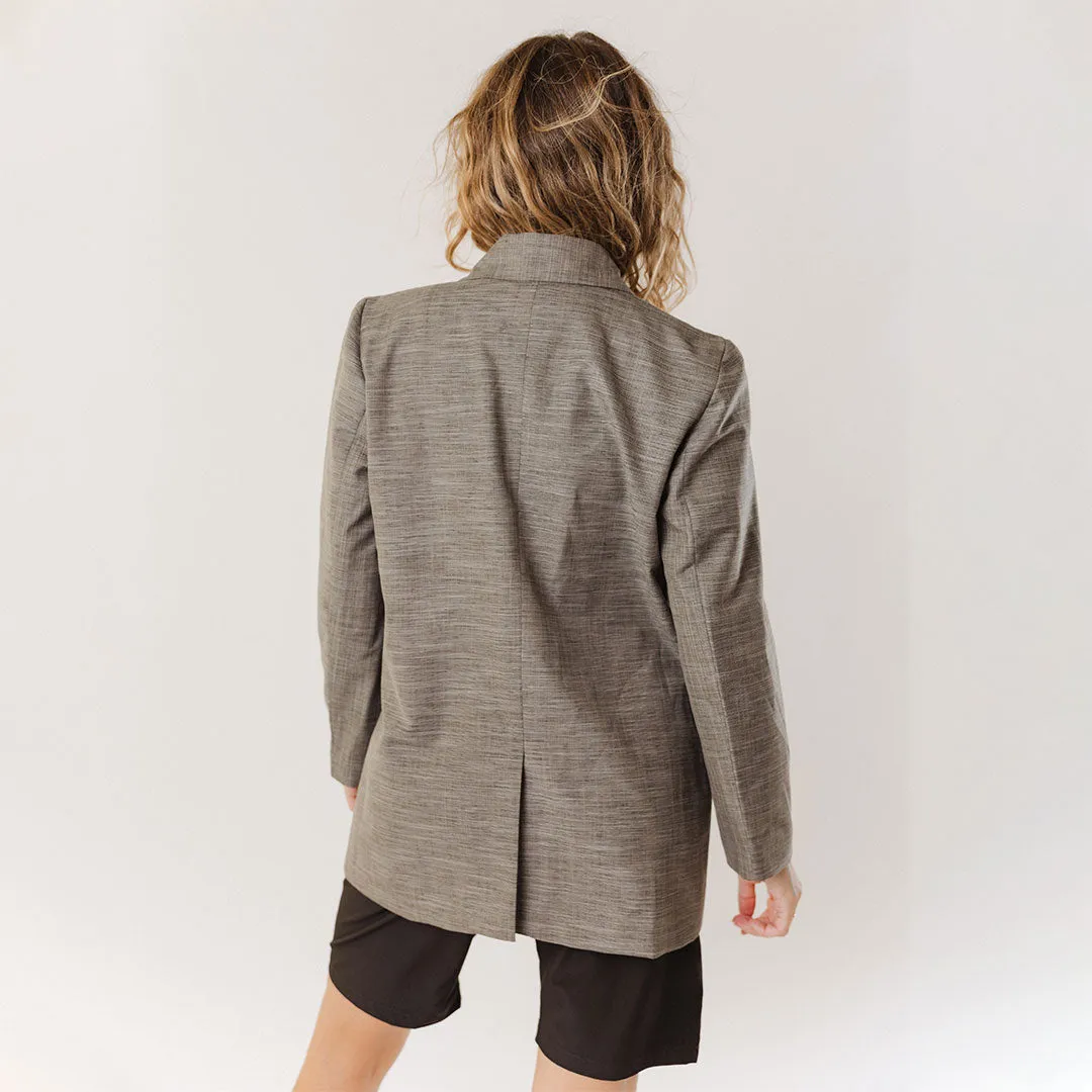 Graphite Woven Blazer