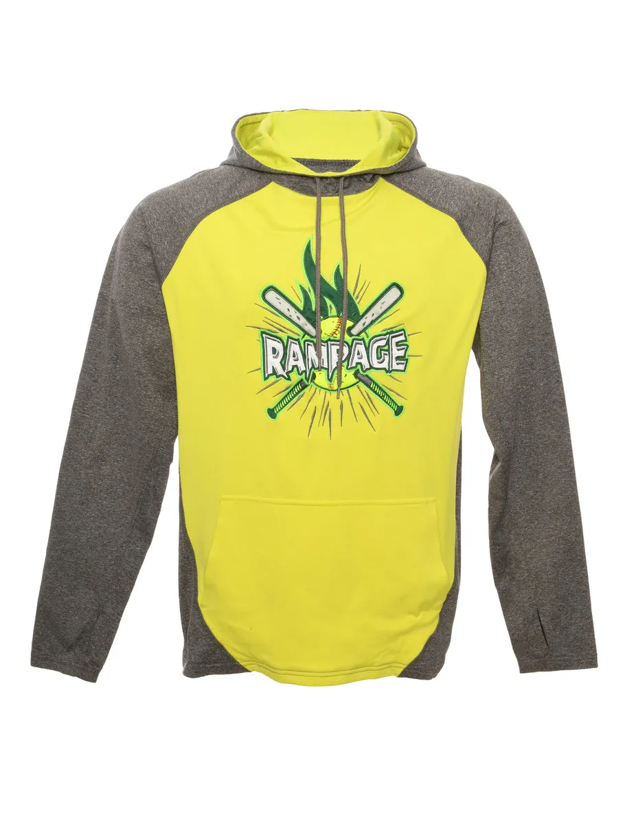 Grey & Lime Green Augusta Hoodie - M