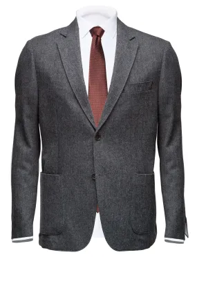 Grey Tweed Wool Blazer by Tollegno