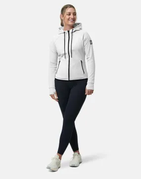 Gym Coffee Chill Zip Hoodie (Womens) - Ultra White