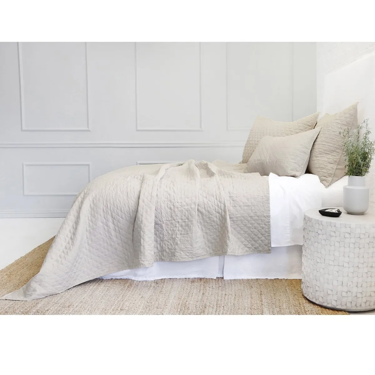 Hampton Flax Coverlet by Pom Pom at Home