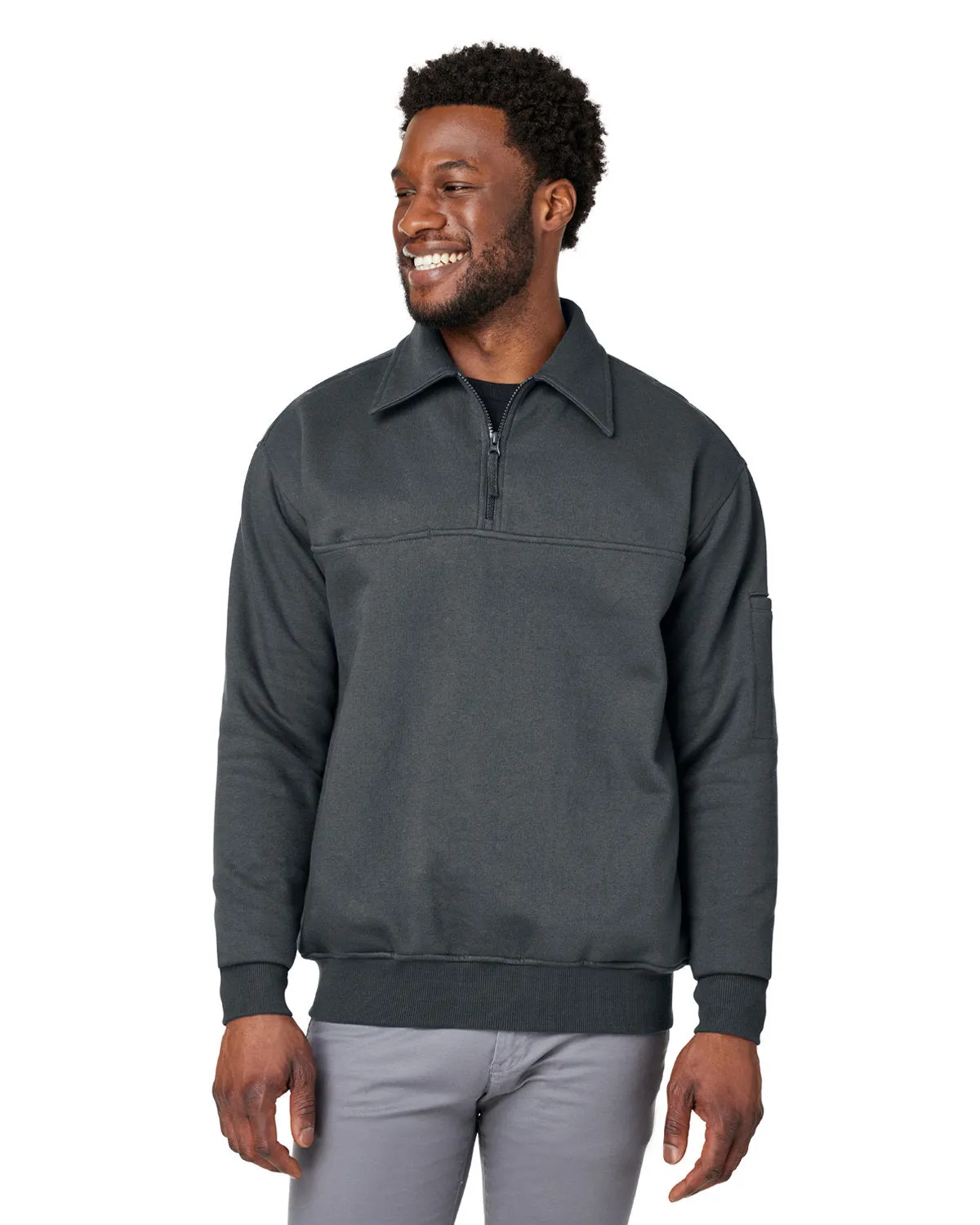 Harriton Men's ClimaBloc™ Heavyweight Tactical Quarter-Zip M712