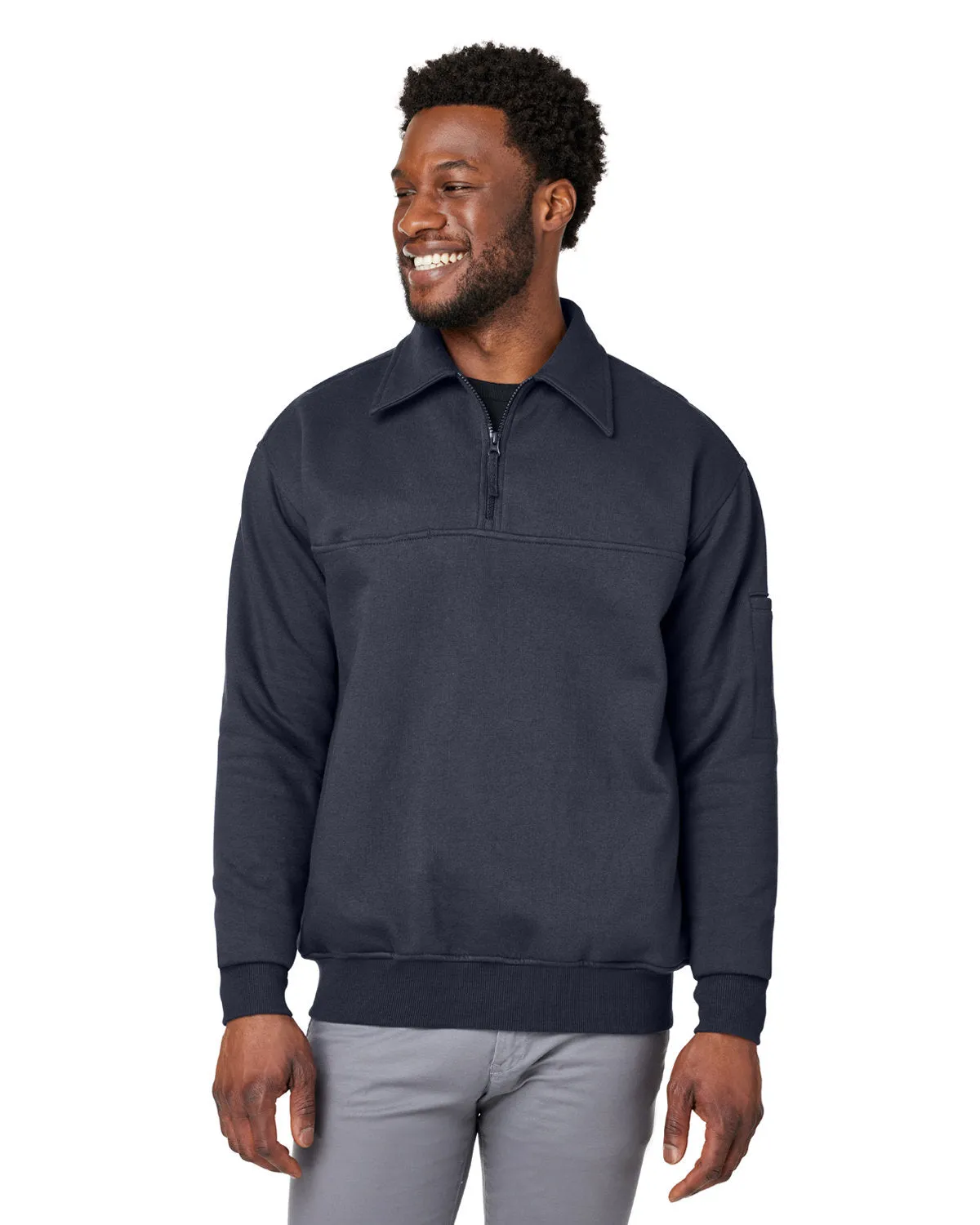 Harriton Men's ClimaBloc™ Heavyweight Tactical Quarter-Zip M712