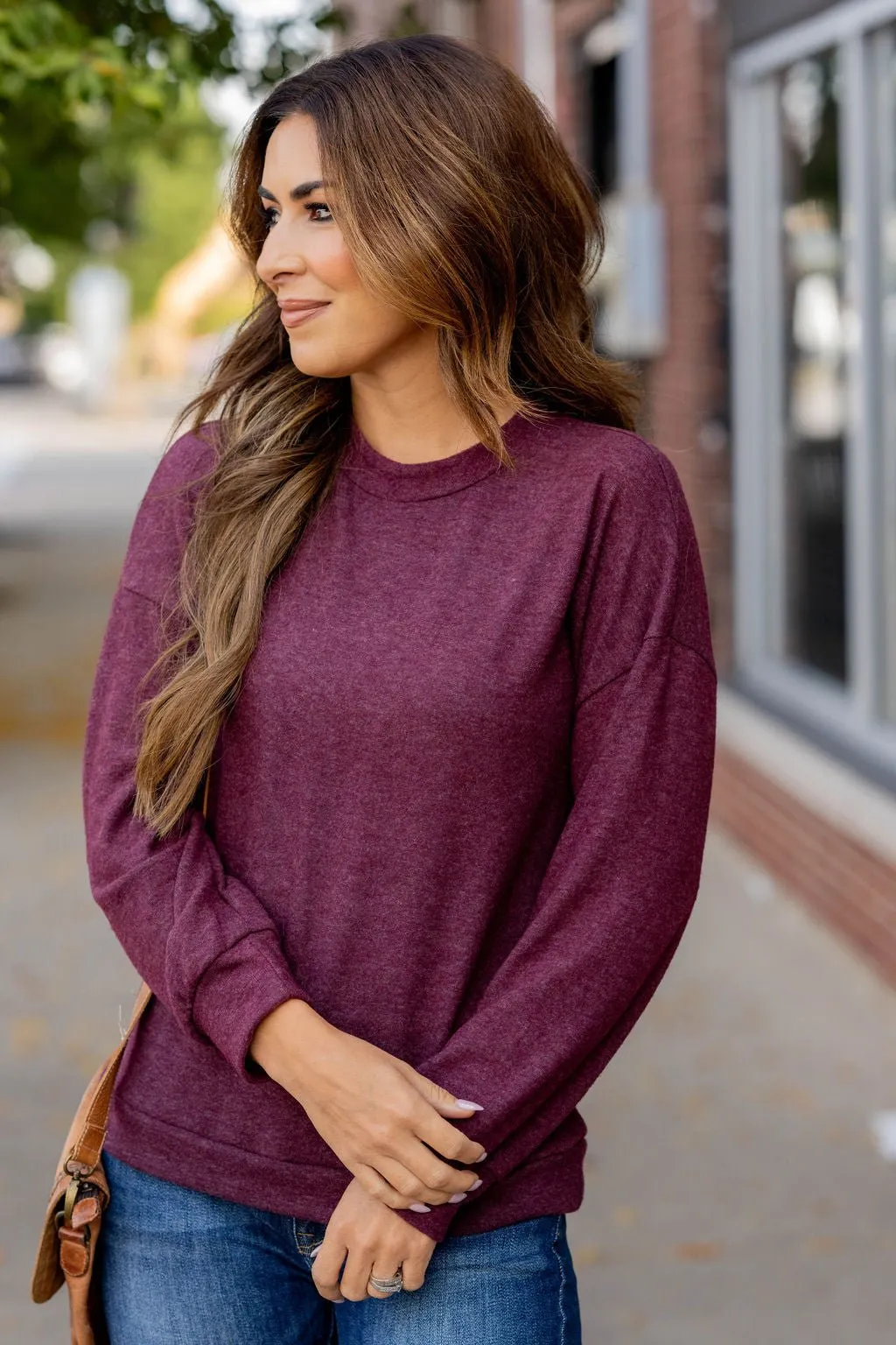 Heathered Lightweight Crewneck Sweater