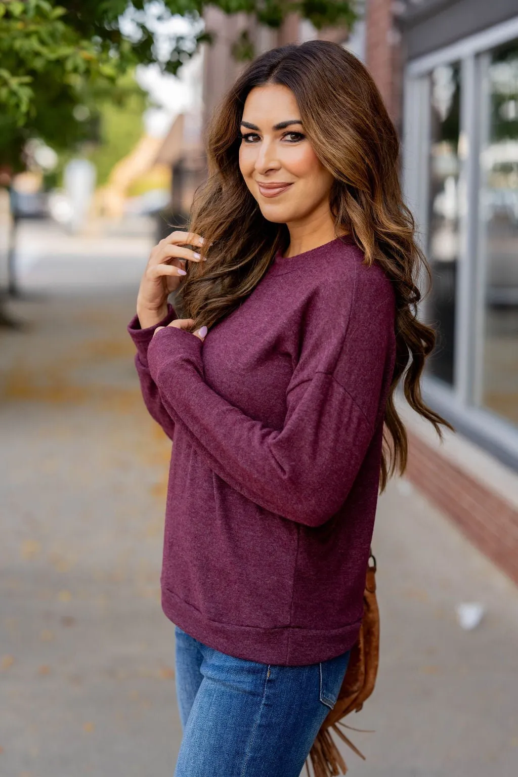 Heathered Lightweight Crewneck Sweater