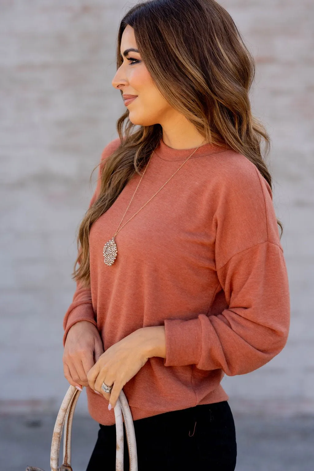 Heathered Lightweight Crewneck Sweater