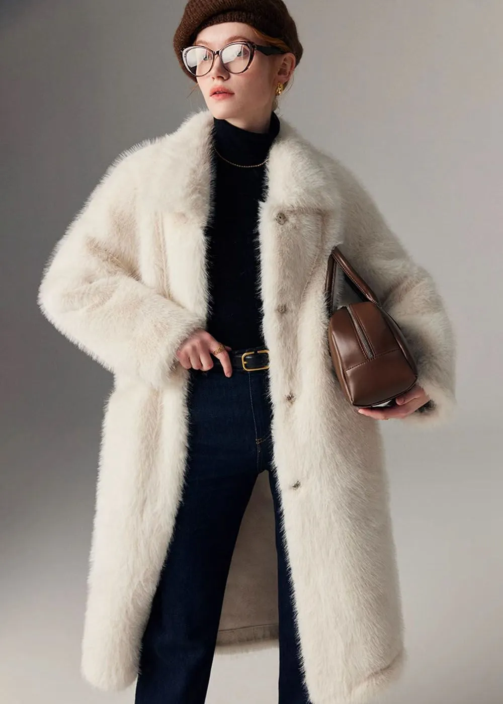 High Pile Fur Long Coat