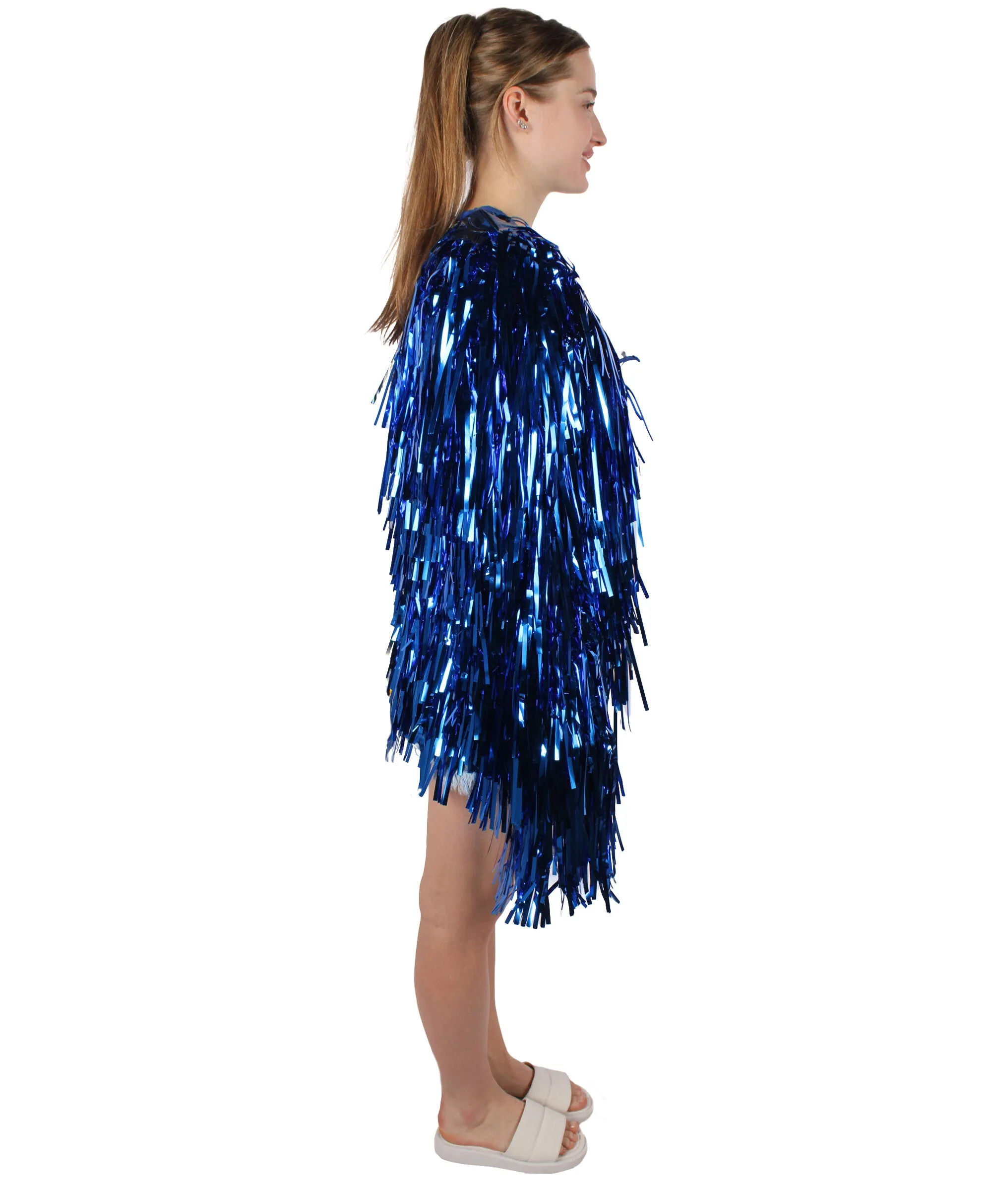 HPO Adult Unisex Carnival Two Tone Thick Tinsel Costume Jacket,multple color,Halloween and Cosplay, Flame-retardant Tinsel Material