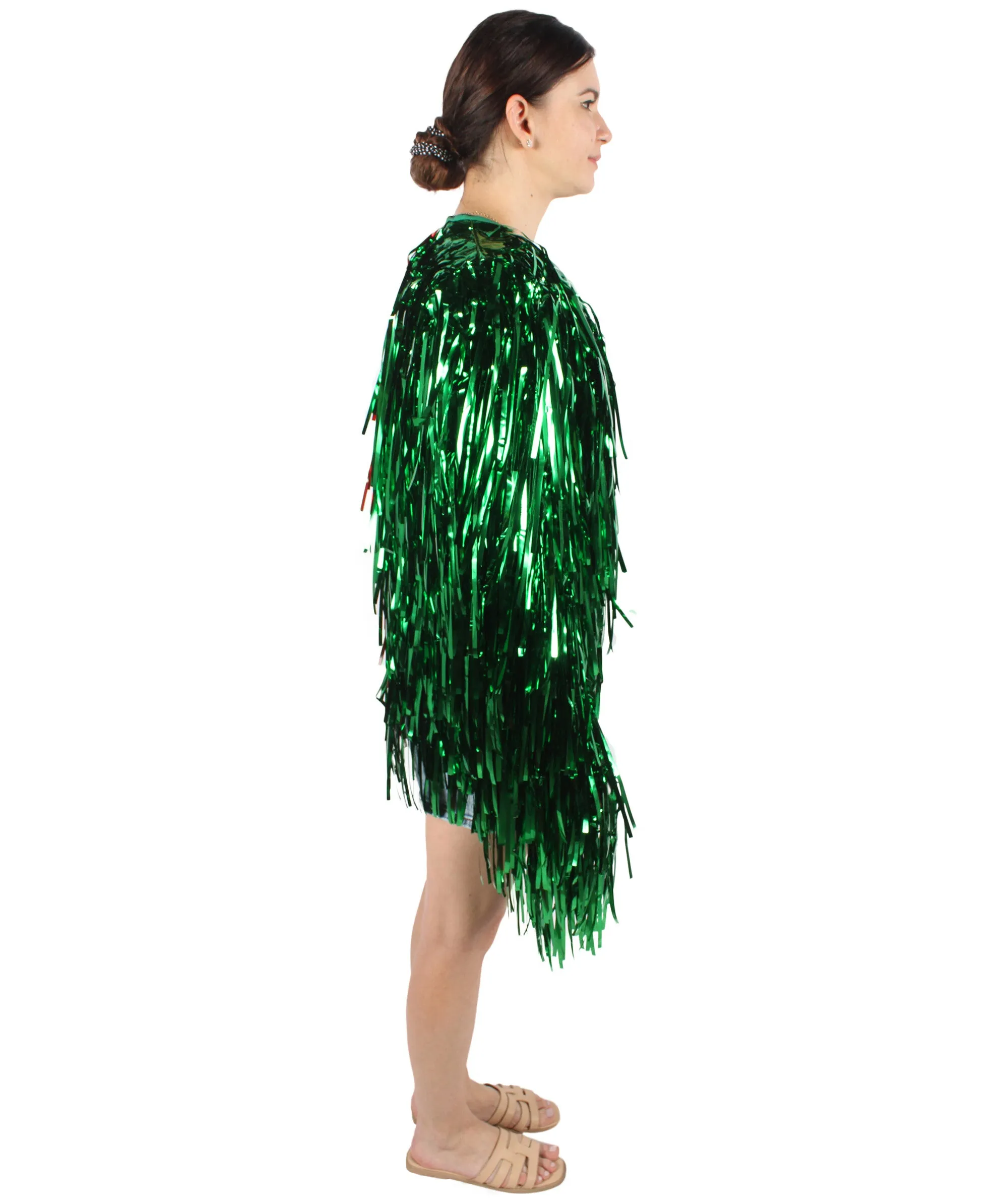 HPO Adult Unisex Carnival Two Tone Thick Tinsel Costume Jacket,multple color,Halloween and Cosplay, Flame-retardant Tinsel Material