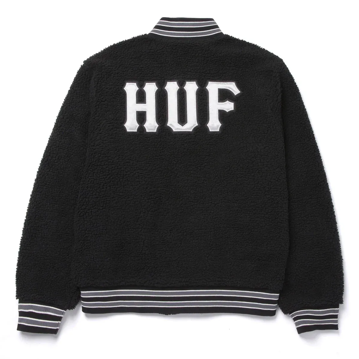 HUF Sherpa Varsity Jacket Black