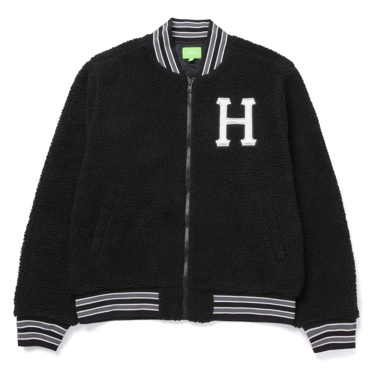 HUF Sherpa Varsity Jacket Black