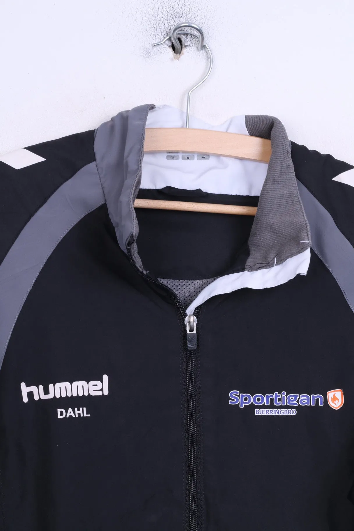 Hummel Dahl Mens XL Track Top Jacket Sport Black Sportigan Bjerringbro