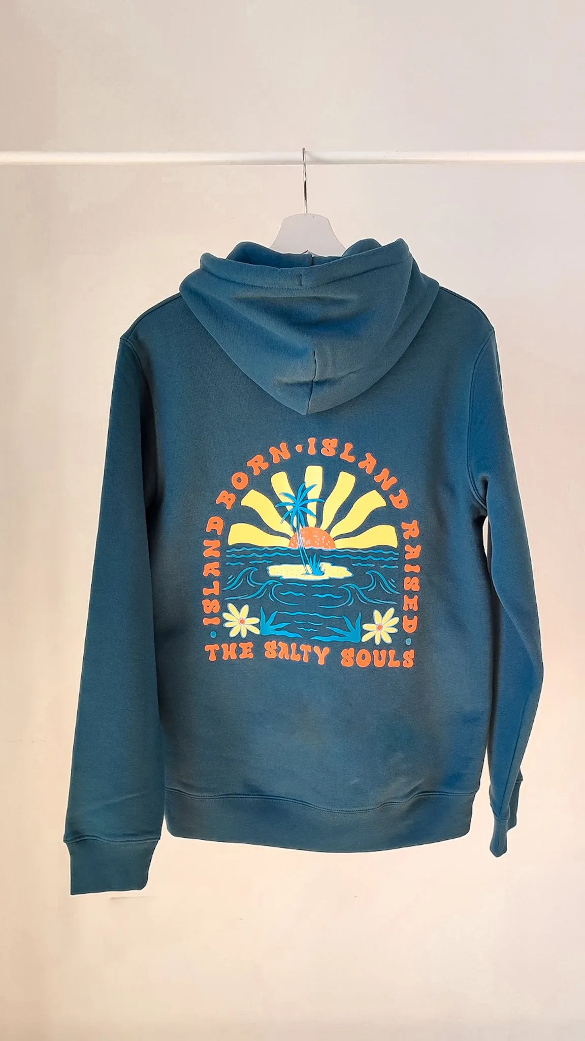 ISLAND BORN ISLAND RAISED ORGANIC HOODIE BLUE