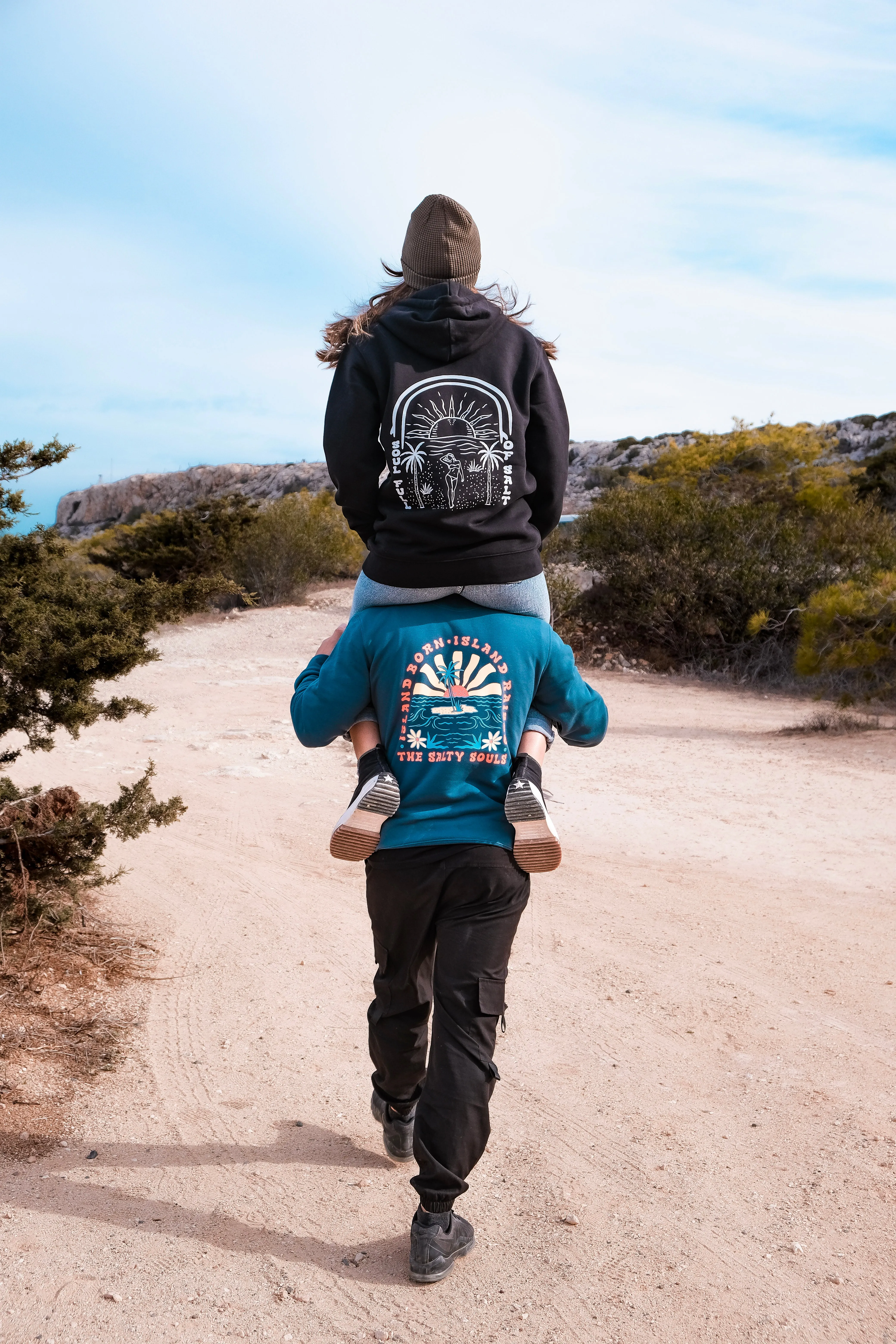 ISLAND BORN ISLAND RAISED ORGANIC HOODIE BLUE