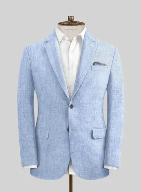 Italian Sky Blue Linen Jacket