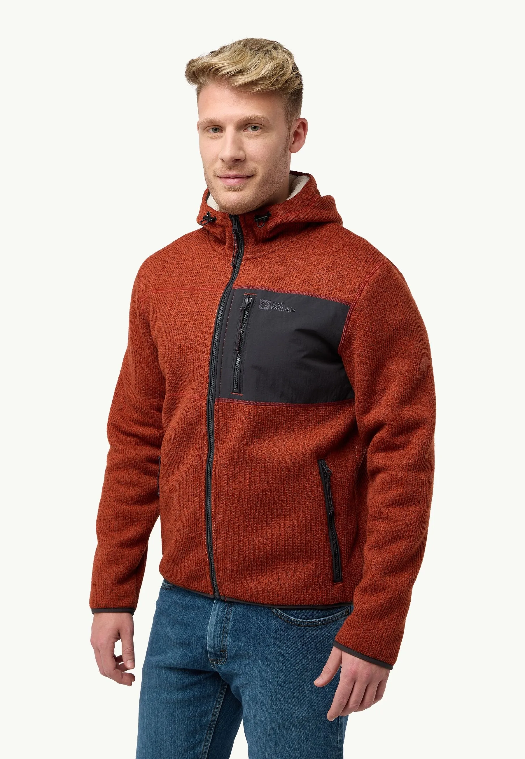 Jack Wolfskin Men's Kaminfeuer Fleece Hooded Jacket