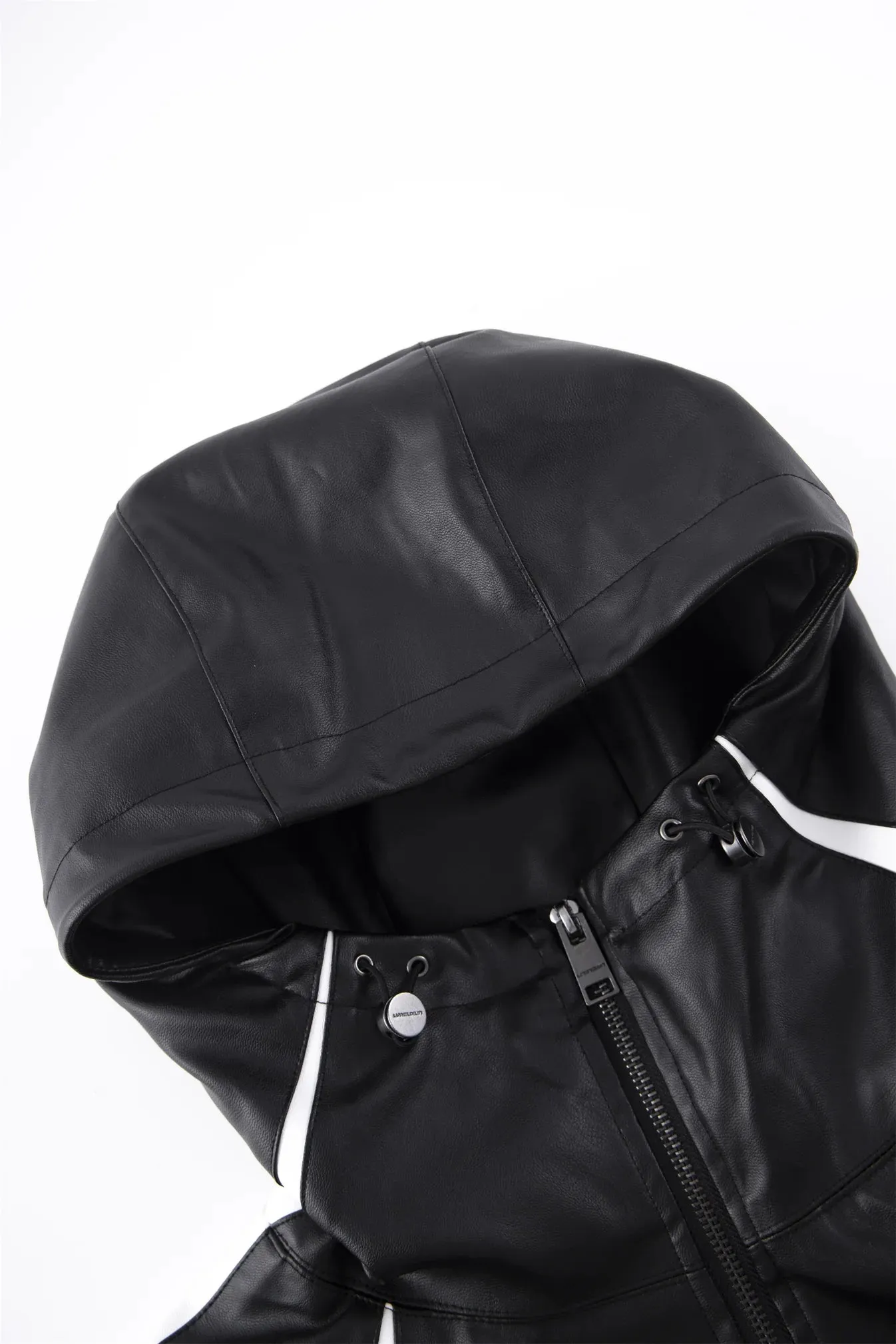 Jacket Leather Track Jacket Black/White | Unknown