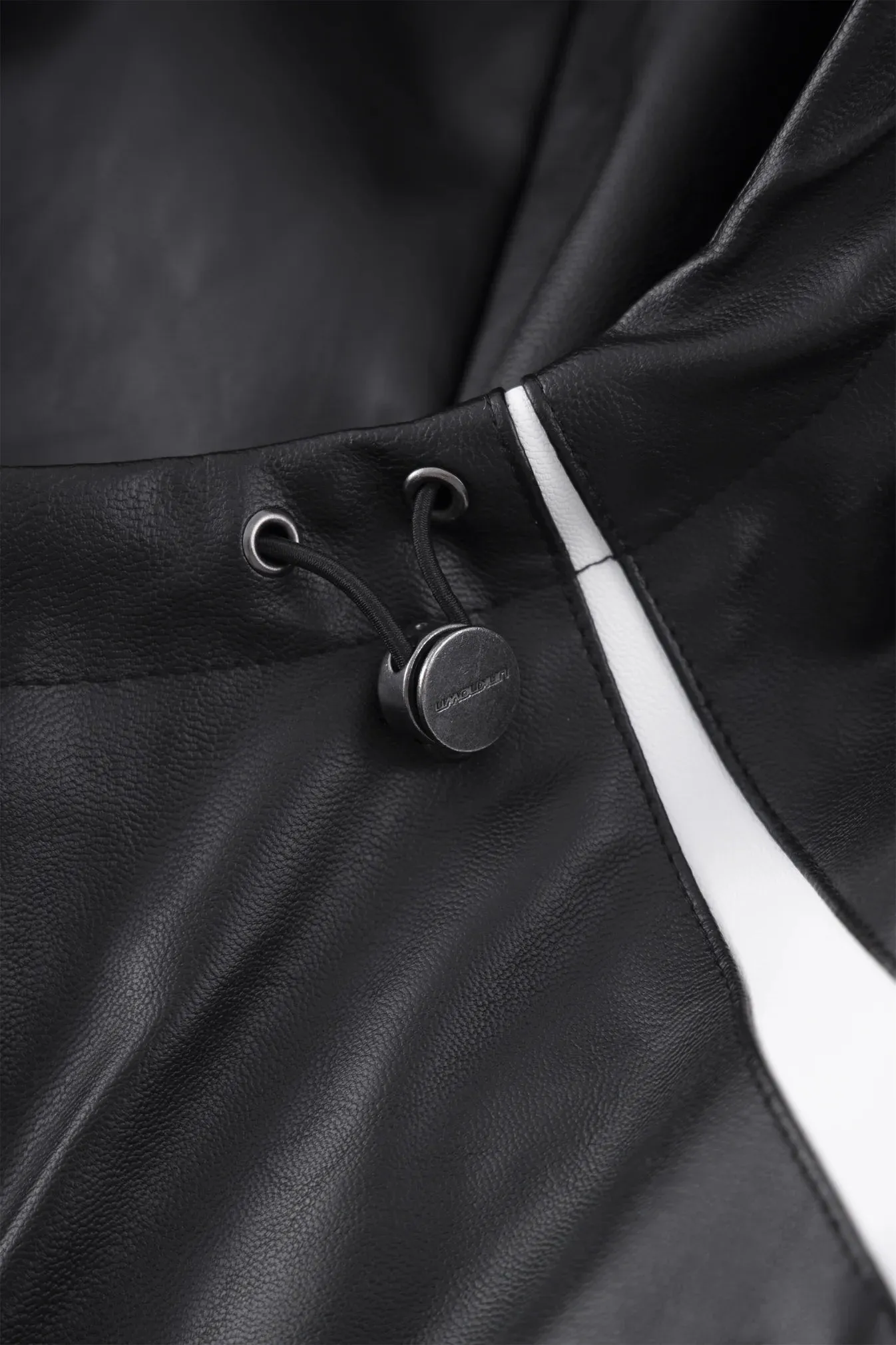 Jacket Leather Track Jacket Black/White | Unknown