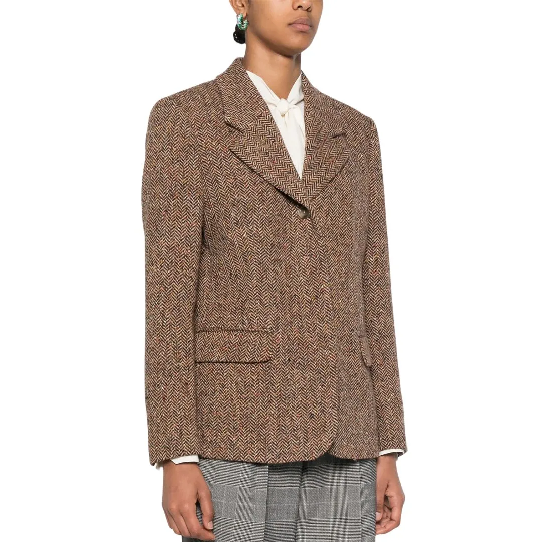 Jatylara Herringbone Tweed Relaxed Fit Blazer 50518444