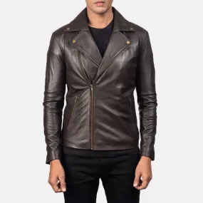 Jesse Brown Leather Biker Jacket