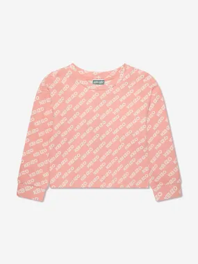 KENZO Girls Logo Sweatshirt in Pink